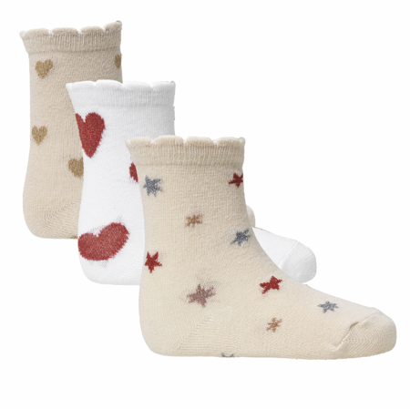 Konges Sløjd® Dječje čarape 3 kom Heart/Aisuru/Star (15-17)
