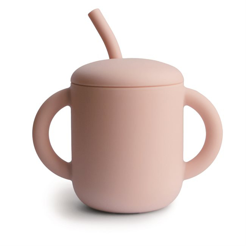Slika za Mushie® Silikonska čašica sa slamkom Blush  