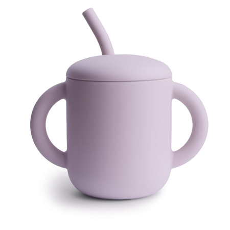 Slika za Mushie® Silikonska čašica sa slamkom Soft Lilac
