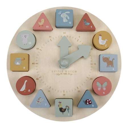 Little Dutch® Drvena didaktička igračka Clock  