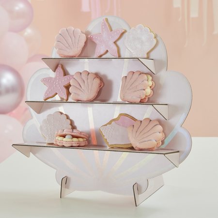 Slika za  Ginger Ray® Stalak za kolačiće Iridescent and Pink Mermaid Shell