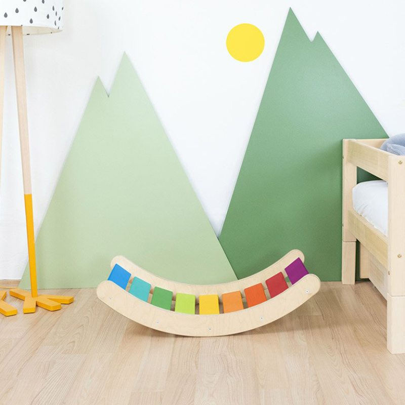 Slika za Benlemi® Dječja ljuljačka za ravnotežu Montessori ROKIT Rainbow