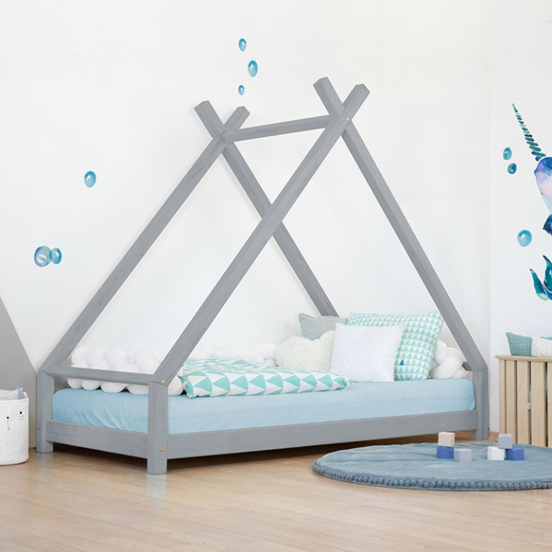 Slika za Benlemi® Dječji krevetić TAHUKA 200x90 Grey 
