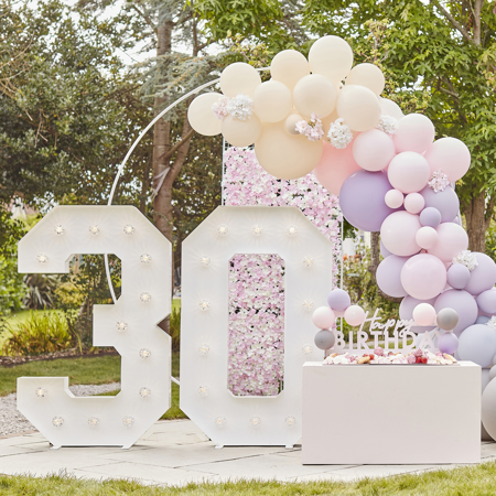 Slika za Ginger Ray® Luk od balona Luxe Pink, Lilac & Grey 