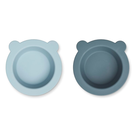 Slika za  Liewood® Set dvi zdjelice od silikona Peony Whale Blue Mix