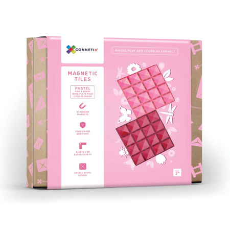 Slika za Connetix® Osnovna ploča Base Plate Pastel Pink & Berry 2 kom
