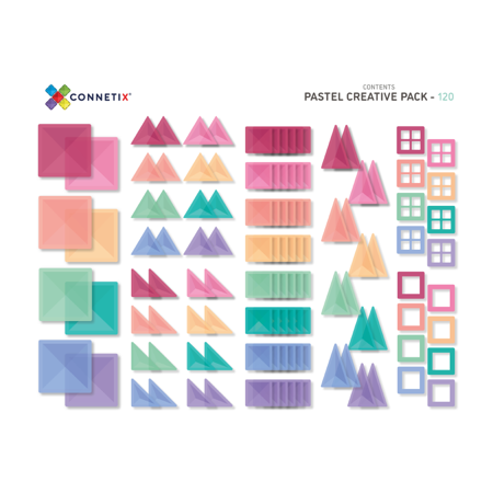 Connetix® Magnetne pločice Pastel Creative Pack 120-dijelni