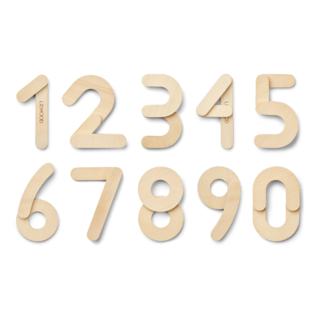 Slika za Liewood® Drveni brojevi s magnetom Jota Natural Wood
