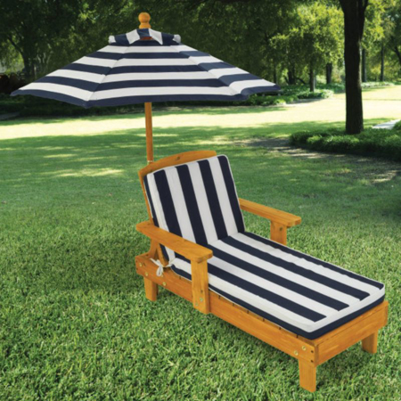 KidKraft® Drvena dječja stolica sa suncobranom Navy