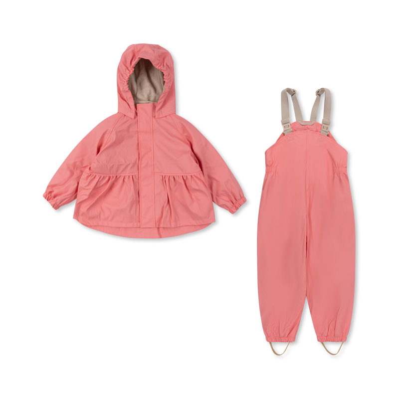 Slika za Konges Sløjd® Plašt i hlače za kišu Palme Strawberry Pink