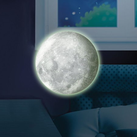 Slika za Buki® Dekorativna zidna naljepnica Glow in the dark Moon 