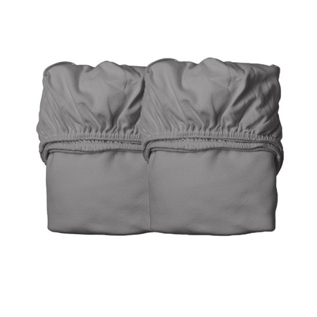 Slika za Leander® Dječja jogi plahta za krevetić 2 kom60x140 Cool Grey