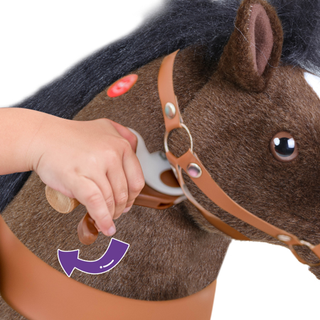 Slika za PonyCycle® Pony na kotačima  - Chocolate Brown with White Hoof (3-5G)