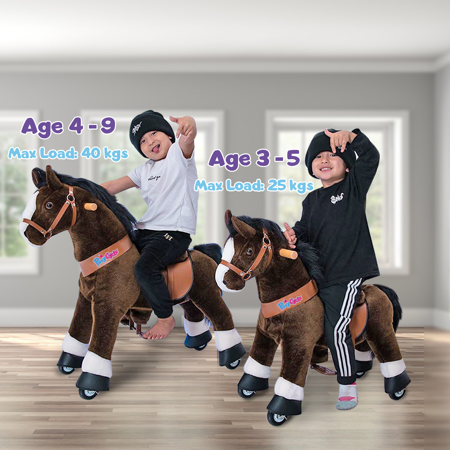 Slika za PonyCycle® Pony na kotačima - Chocolate Brown with White Hoof (4-8G)