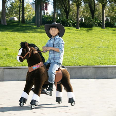 Slika za PonyCycle® Pony na kotačima- Chocolate Brown with White Hoof (7+G) 
