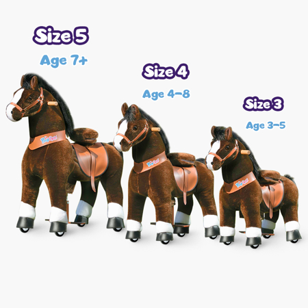 Slika za PonyCycle® Pony na kotačima- Chocolate Brown with White Hoof (7+G) 