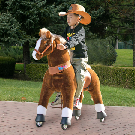 Slika za PonyCycle® Pony na kotačima- Brown with White Hoof (7+G)