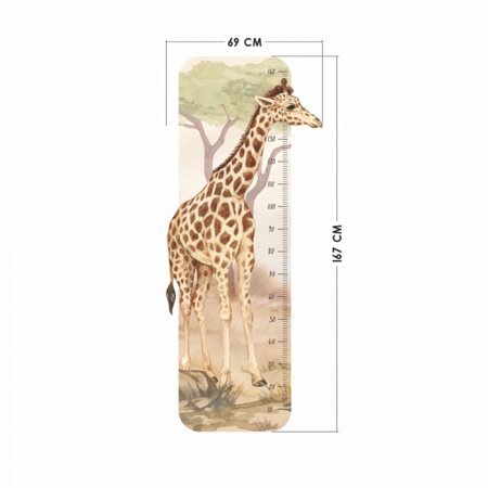 Yokodesign® Zidna naljepnica metar Safari Giraffe