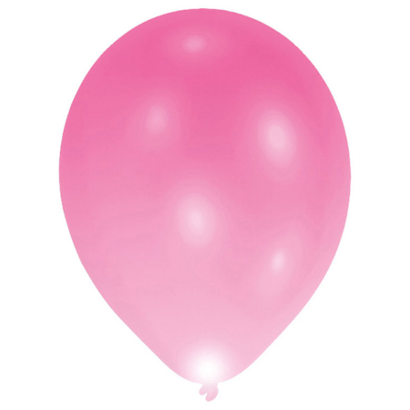 Amscan® Lateks baloni s LED svjetlom Pink 5 kom