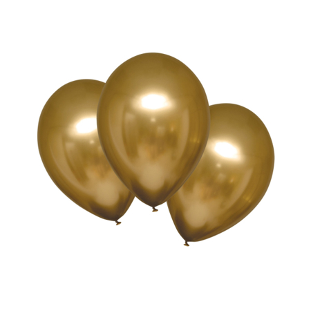 Amscan® Lateks baloni Satin Luxe Gold Sateen 6 kom