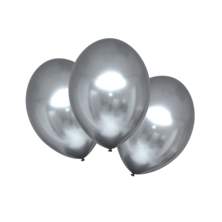 Amscan® Lateks baloni Satin Luxe Platinum 6 kom
