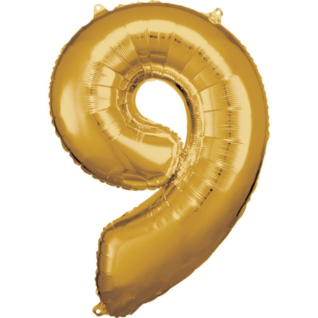 Amscan® Balon broj 9 (86 cm) Gold