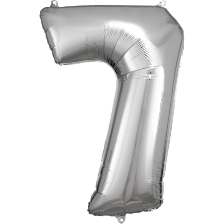 Amscan® Balon broj 7 (86 cm) Silver 