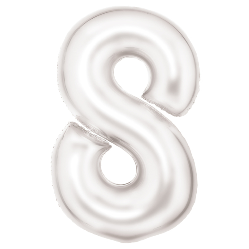 Slika za Amscan® Balon broj 8 (86 cm) Silk Lustre White