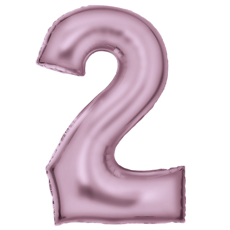 Slika za Amscan® Balon broj 2 (86 cm) Silk Lustre Pastel Pink
