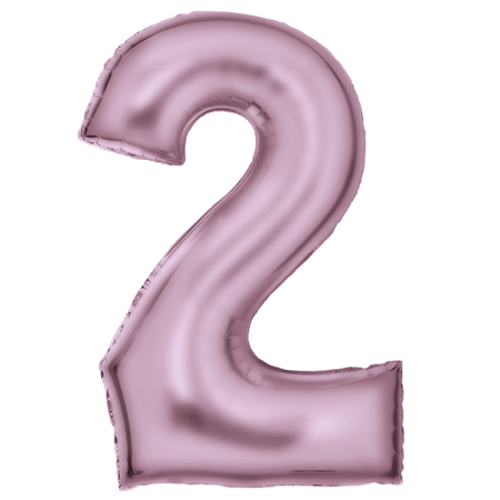 Amscan® Balon broj 2 (86 cm) Silk Lustre Pastel Pink