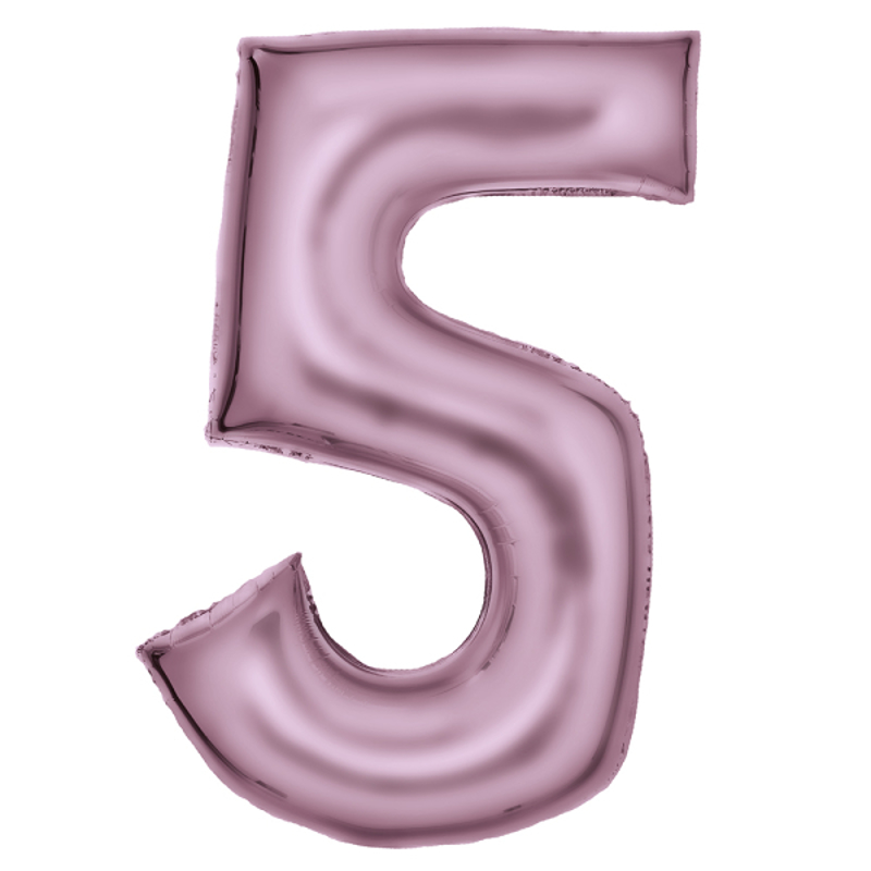 Slika za Amscan® Balon broj 5 (86 cm) Silk Lustre Pastel Pink 