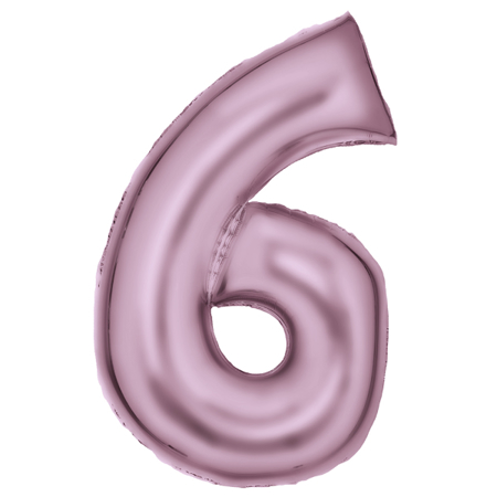 Slika za Amscan® Balon broj 6 (86 cm) Silk Lustre Pastel Pink