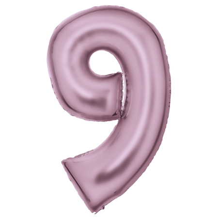 Amscan® Balon broj 9 (86 cm) Silk Lustre Pastel Pink