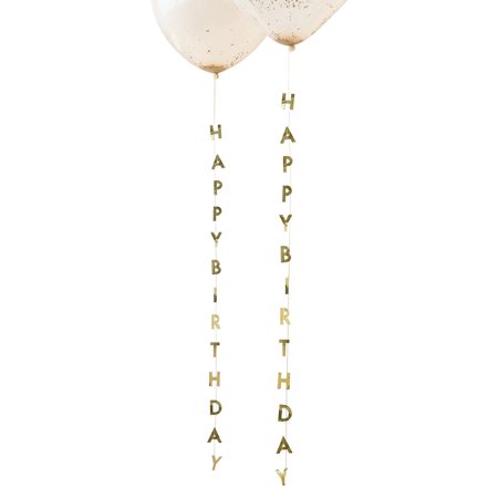 Ginger Ray® Viseći natpis Happy Birthday Gold Tails