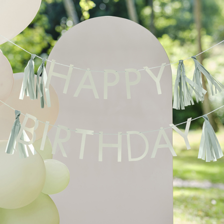 Slika za  Ginger Ray® Viseća dekoracija Happy Birthday Sage Green