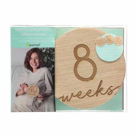 Pearhead® Drvene milestone kartice za fotografiranje trudnica