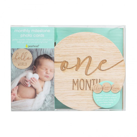 Pearhead® Drvene milestone kartice za fotografiranje beba– 12 mjeseci