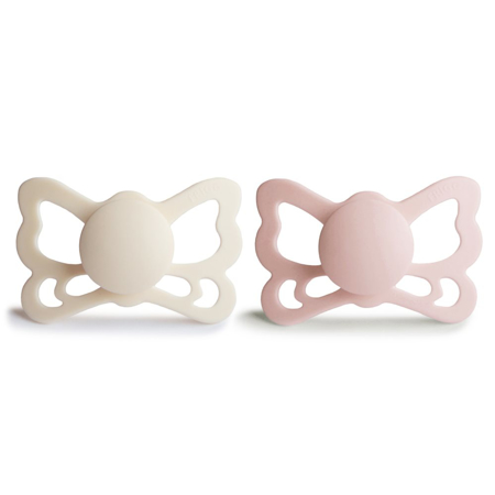 Slika za Frigg® Anatomska silikonska duda Butterfly Cream/Blush (6-18m) 