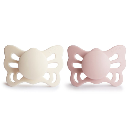 Frigg® Anatomska silikonska duda Butterfly Cream/Blush (0-6m)