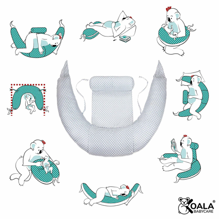 Slika za Koala Babycare® Jastuk za trudnice Hug+ Comfy White/Blue