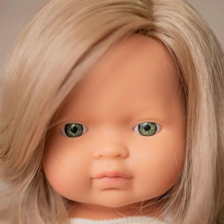 Slika za Miniland® Lutka Caucasian Girl 38cm Colourful