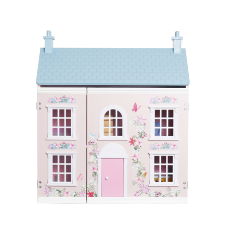 Slika za Evibell® Drvena kućica za lutke sa namještajem Pink