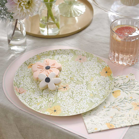 Slika za Ginger Ray® Papirni tanjuri Floral Baby Shower 8 kom