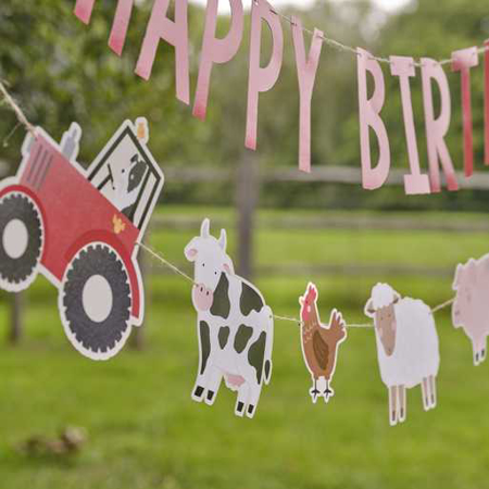 Slika za Ginger Ray® Natpis Happy Birthday Farm Party