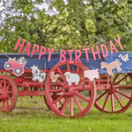 Slika za Ginger Ray® Natpis Happy Birthday Farm Party