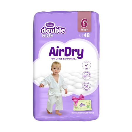 Violeta® Pelene Air Dry 6 Junior Plus (16kg+) Jumbo 48 + Poklon Baby vlažne maramice