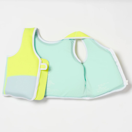 SunnyLife® Dječji prsluk za plivanje Salty the Shark Aqua Neon Yellow 3-6G