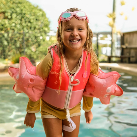 Slika za SunnyLife® Dječji prsluk za plivanje Melody the Mermaid Neon Strawberry 2-3G