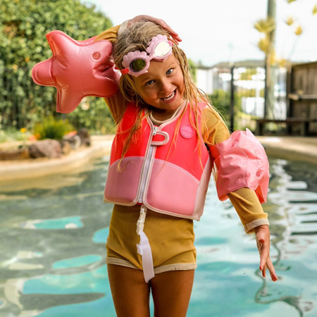 Slika za SunnyLife® Dječji prsluk za plivanje Melody the Mermaid Neon Strawberry 2-3G